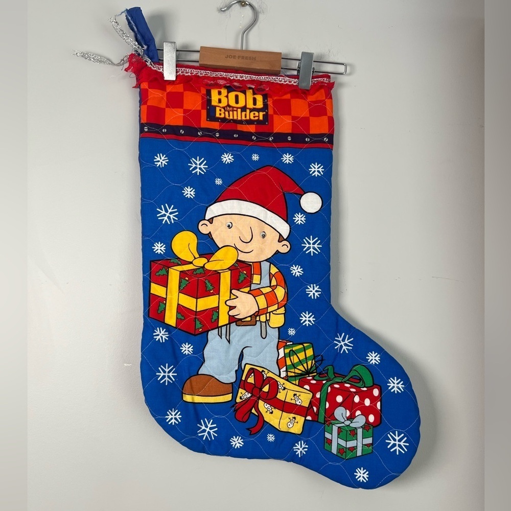 Holiday Stocking Bob The Builder Handmade Y2K Christmas Holiday